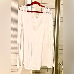 NWOT Serene Blue white blouse